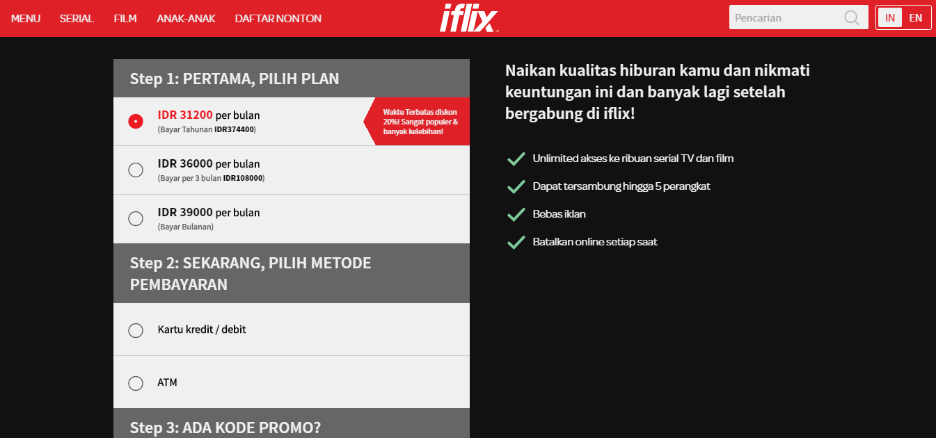 pembayaran iflix