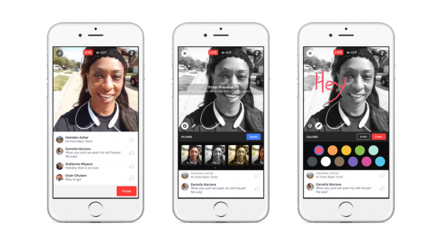 facebook live filters